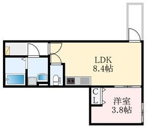 北野田駅 徒歩7分 1階の物件間取画像